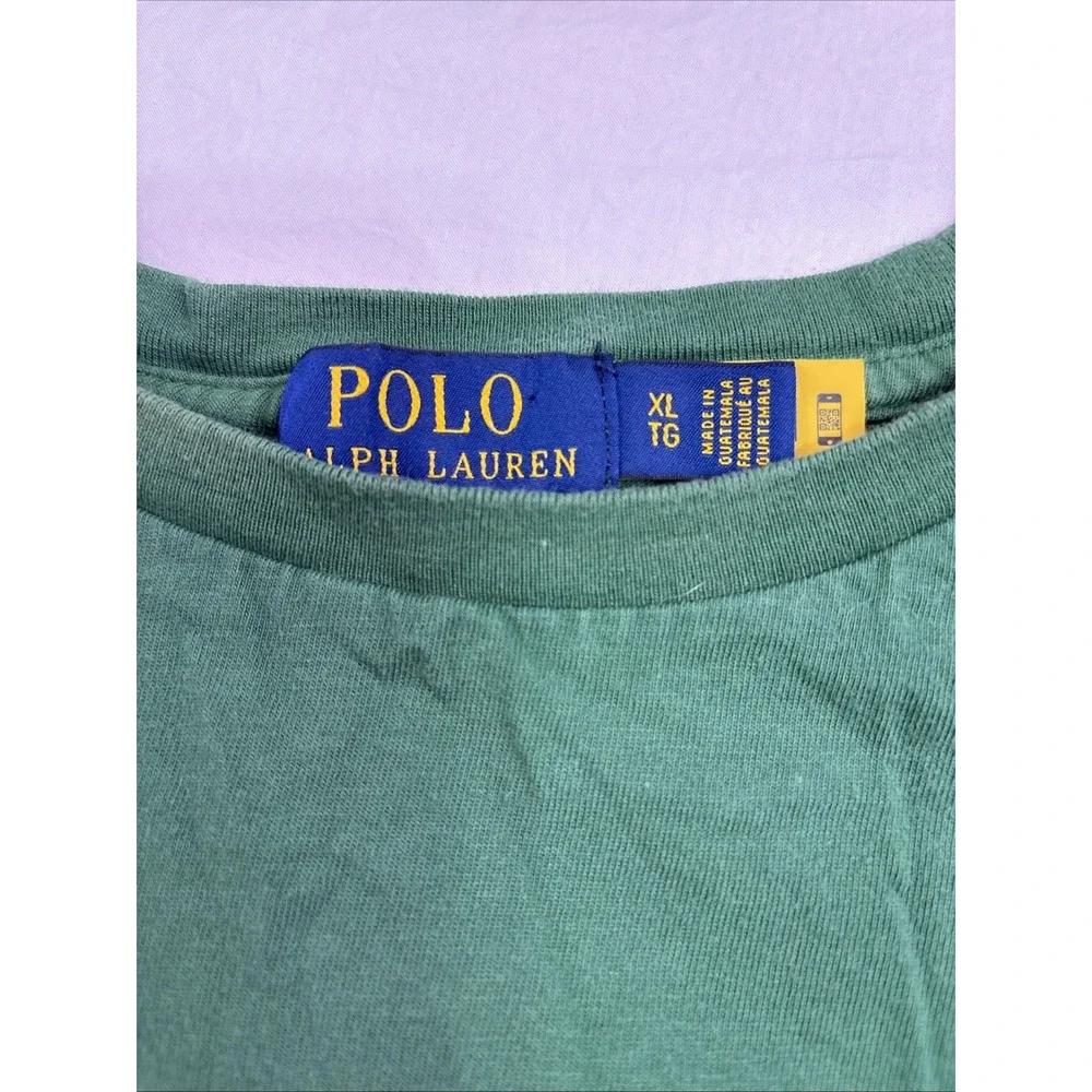 Polo Ralph Lauren Men's T-Shirt Polo Bear on Horse Green XL Graphic